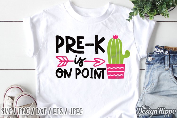 Pre-K Is On Point Cactus SVG, Back To School SVG DXF PNG EPS