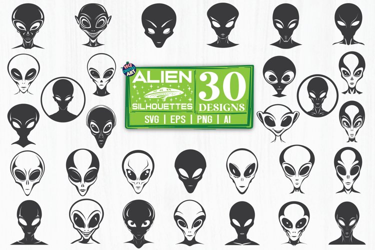 Alien Head Svg Image 4