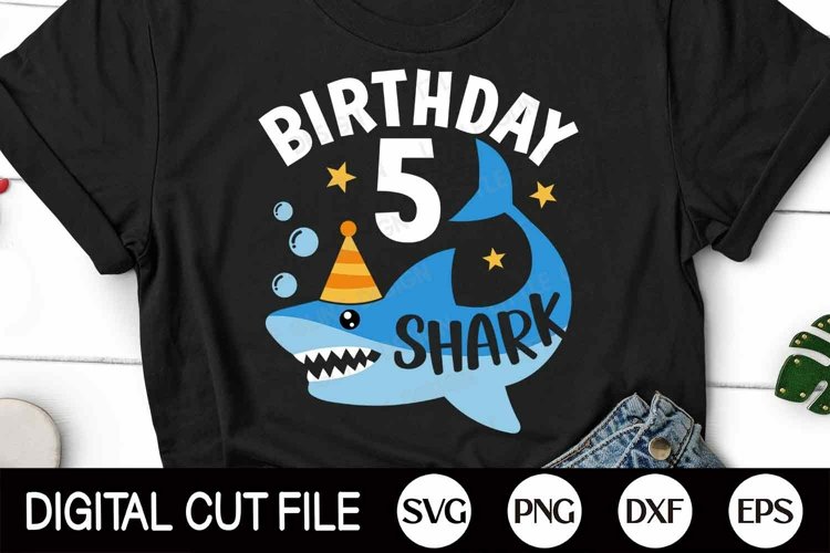 Birthday Shark SVG Image 2