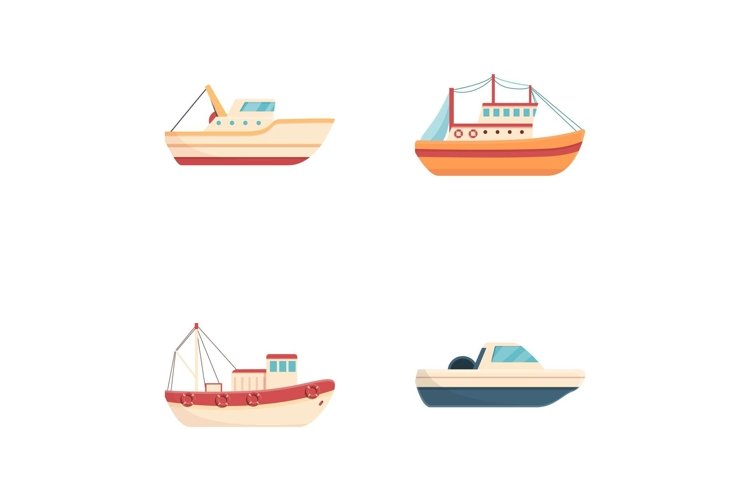 Cartoon Fishing Boat Clipart 