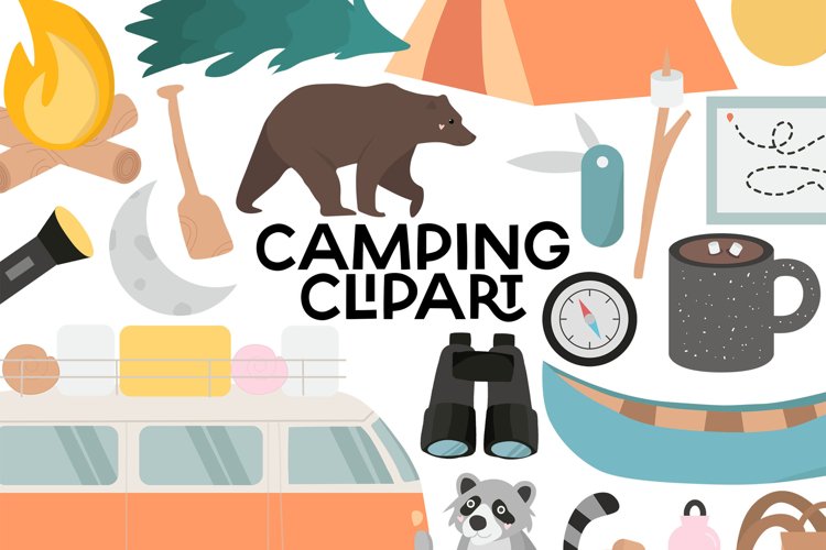 Camping Clipart - 20 Design Elements