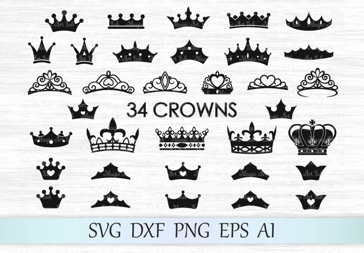 Crown svg, Crown svg file, Crowns svg, Tiara svg example image 1