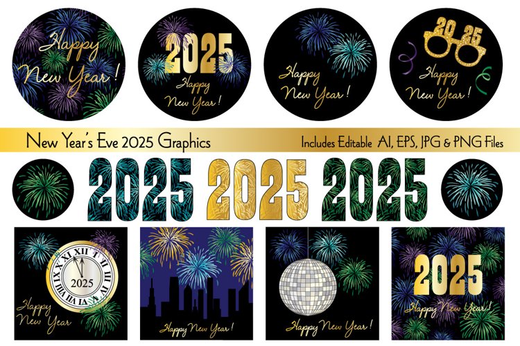 2025 New Years Eve Graphics