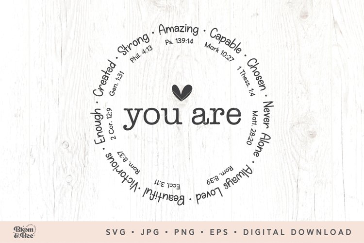 You Are Inspirational Svg, Religious Svg, Christian Svg File