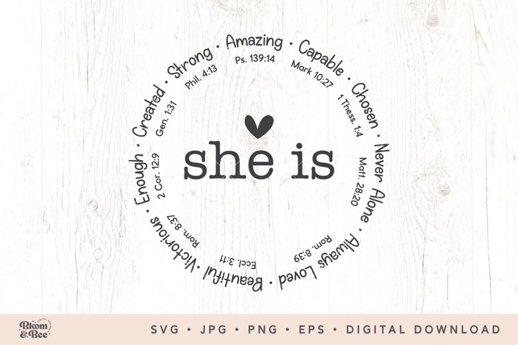 She Is Inspirational Svg, Religious Svg, Christian Svg File