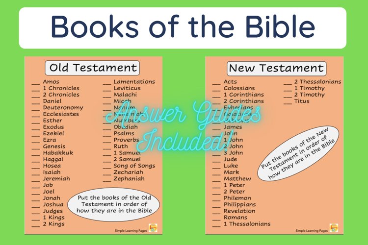 Books of the Bible Order