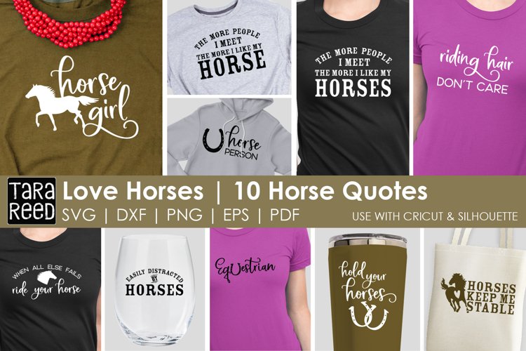 I Love Horses - Horse SVG and Cut Files for Crafters