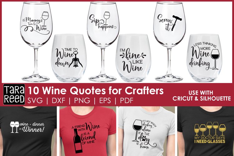 Wine Lover SVG and Cut Files | Wine Glass Sayings