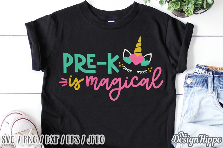 Pre-K Is Magical SVG, School, Unicorn SVG DXF PNG Cut Files