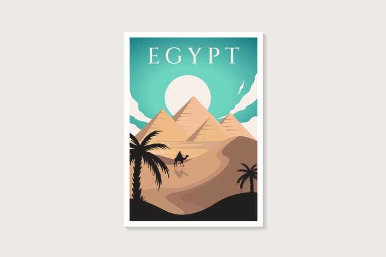 Retro Cairo Egypt Poster Design example image 1