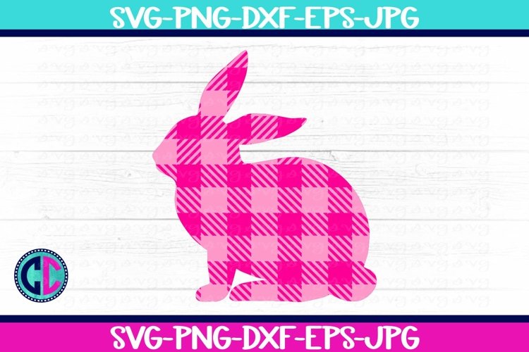 Plaid Easter Bunny SVG