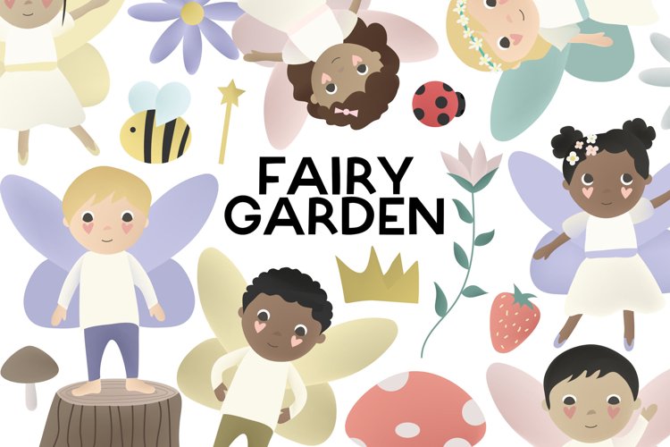 Fairy Garden Clipart- 22 Design Elements