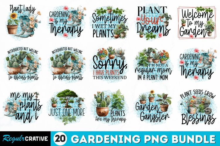 Gardening Sublimation Bundle, 20 Best sublimation