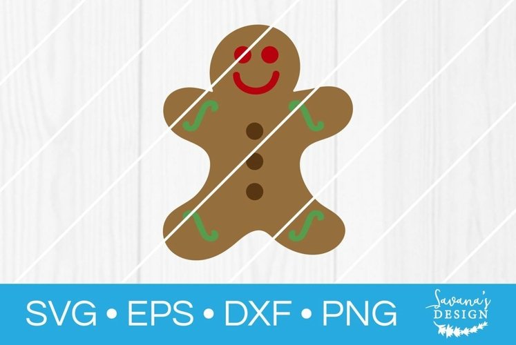 Gingerbread Man SVG Christmas Cookie Holiday Cricut Cut File