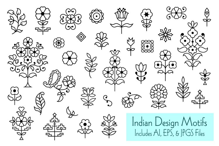 Indian Floral Design Motifs