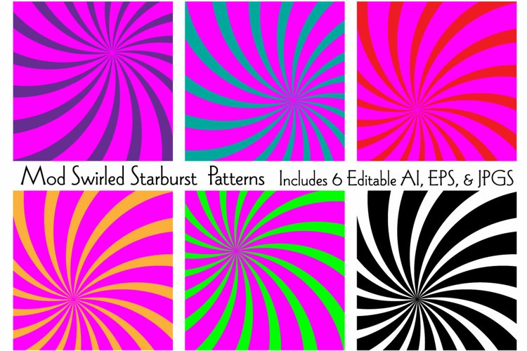 Mod Swirled Starburst Patterns