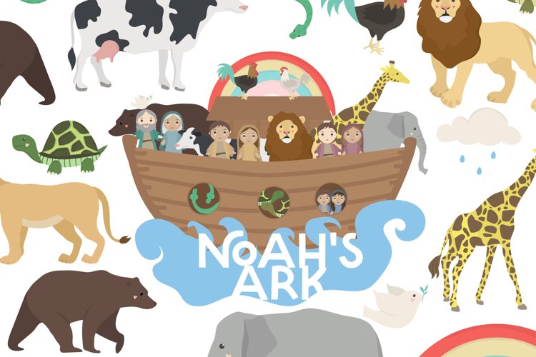 Noahs Ark Clipart - 40 Design Elements