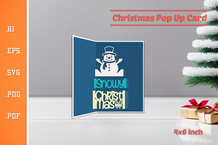 Pop Up Christmas Card SVG Image 3