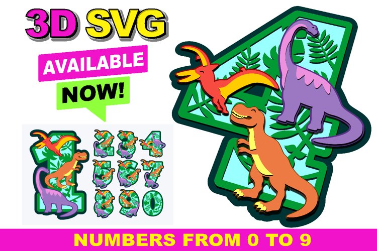 Birthday Dinosaur SVG Image 4