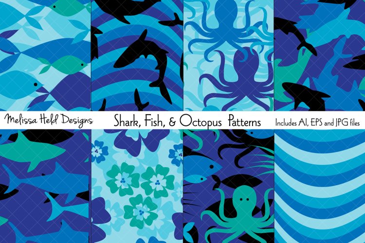 Shark, Fish, & Octopus Patterns