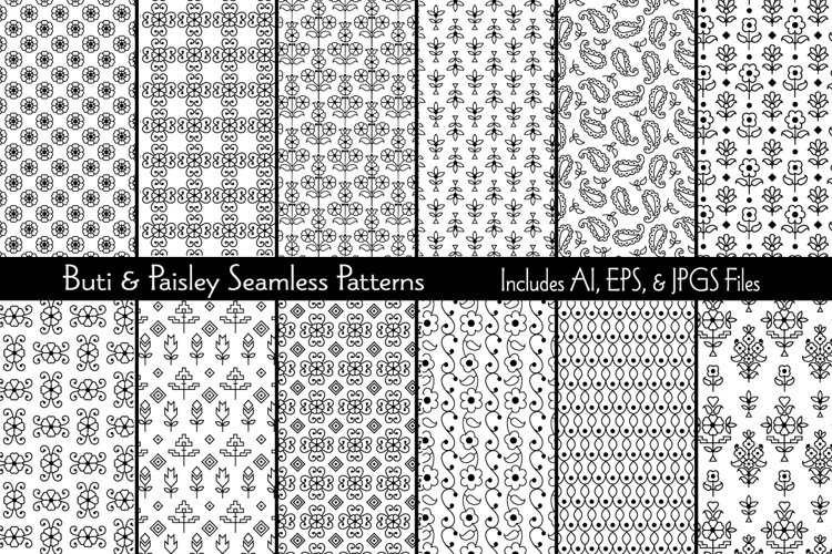 Buti & Paisley Seamless Patterns