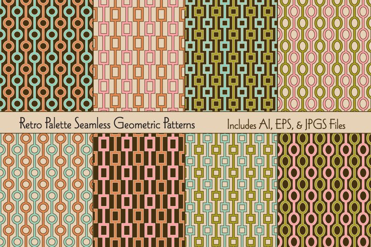 Retro Palette Seamless Geometric Patterns