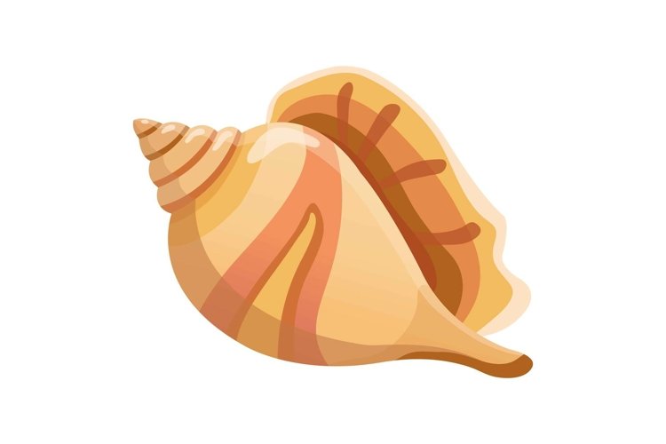 Single shell icon, cartoon style example image 1