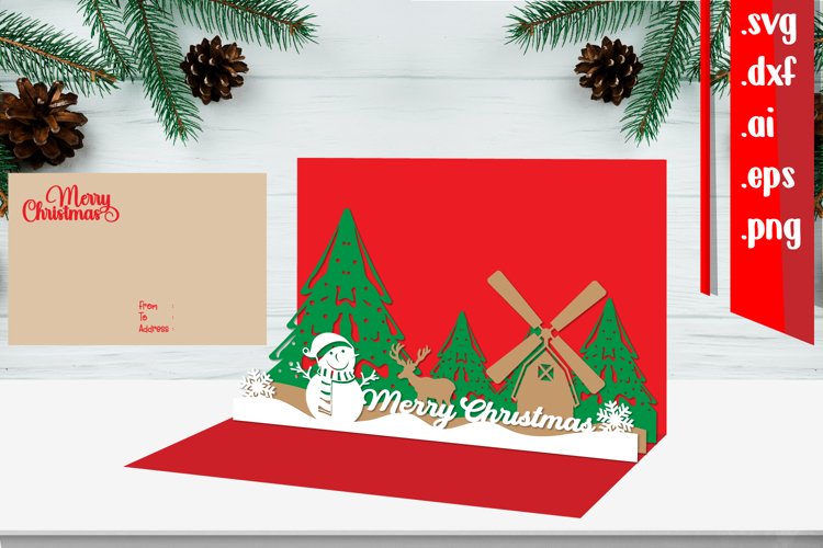 Pop Up Christmas Card SVG Image 8