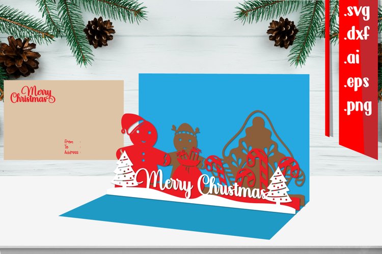 Pop Up Christmas Card SVG