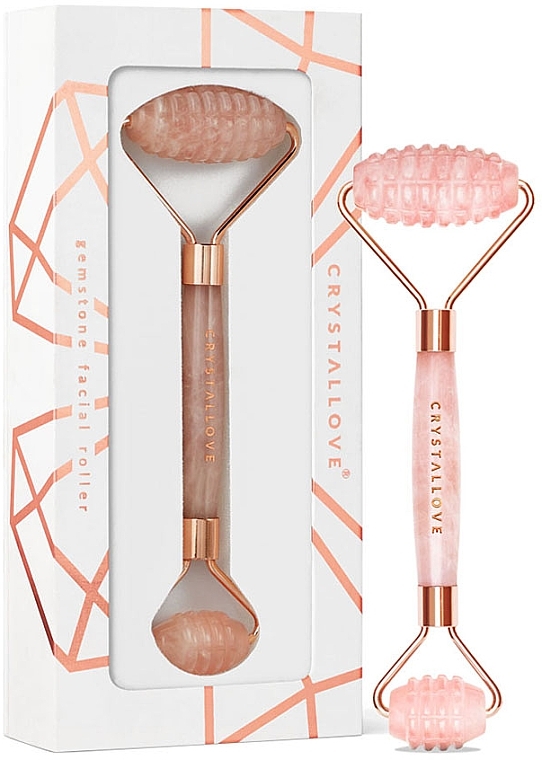 Kasvorulla 3D - Crystallove 3D Rose Quartz Roller