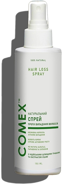 Luonnollinen hiussuihke 'Anti Hair Loss with Indian Healing Herbs' - Comex