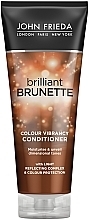 Kosteuttava väriäsuojaava hoitoaine ruskeille hiuksille John Frieda Brilliant Brunette Colour Protecting Moisturising Conditioner