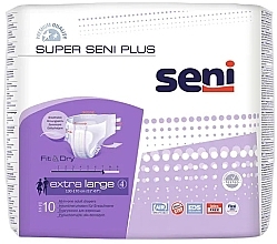 Super Seni Plus aikuisten vaipat, 130-170 cm Seni Medium Extra Large 4 Fit & Dry