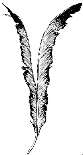 split feather tattoo art: 