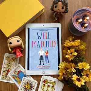 Well Matched Book photo - picture of the book surrounded by princess bride funko pops, yellow flowers, and a yellow book