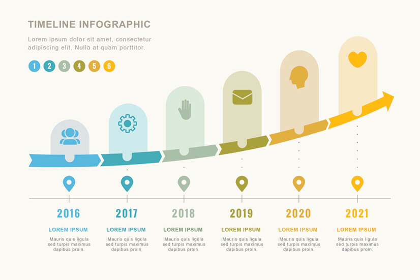 Free Modern Timeline Infographic