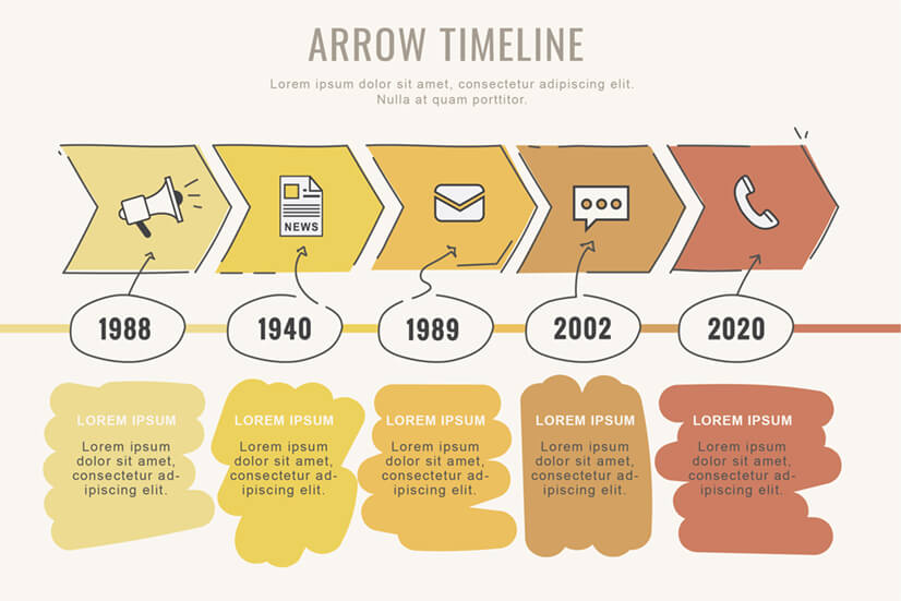 Free Timeline Infographic Template with Arrows