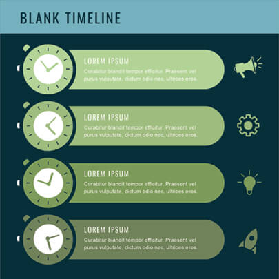 Free Blank Timeline Infographic Template Dark