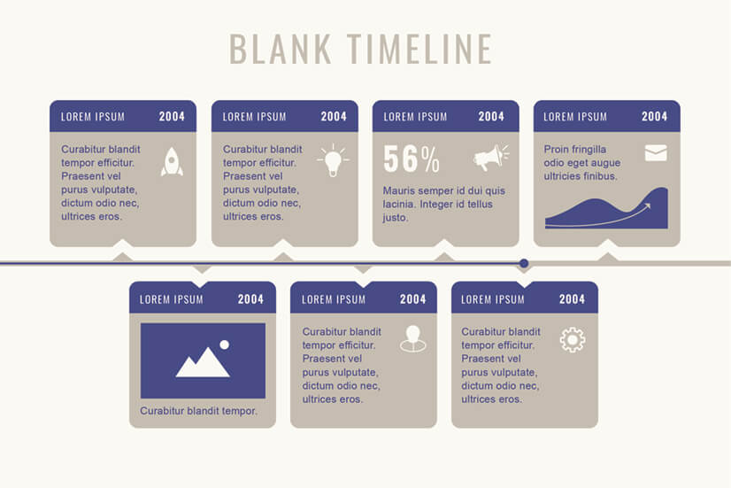 Free Blank Timeline Infographic Template Design