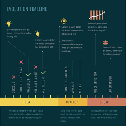 Free Project Timeline Infographic Template - Dark