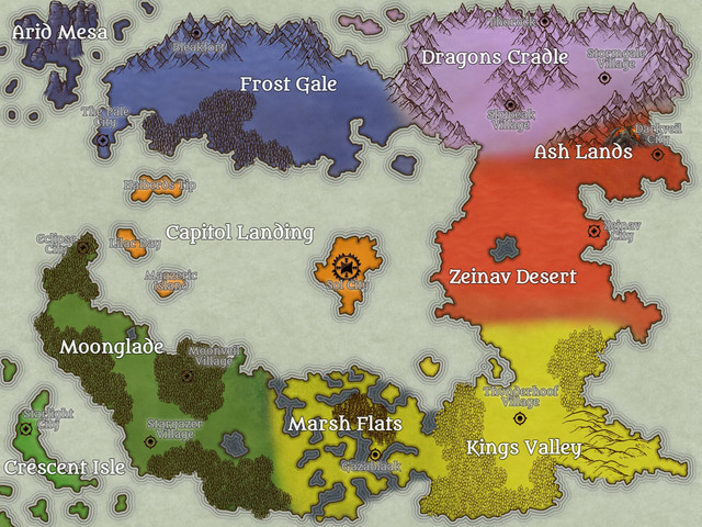 Political Map of Charon | Tales of Charon