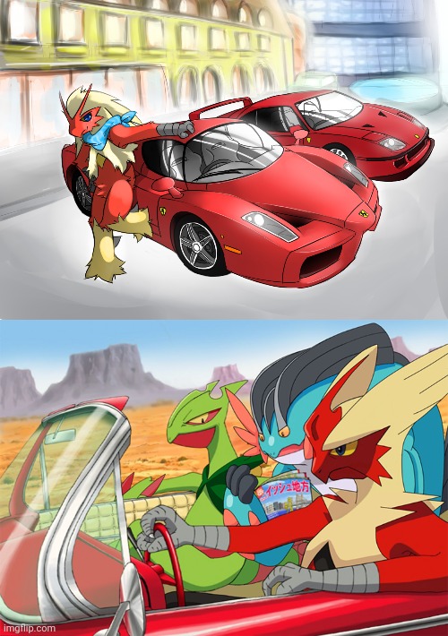 Sceptile Blaziken And Swampert Car