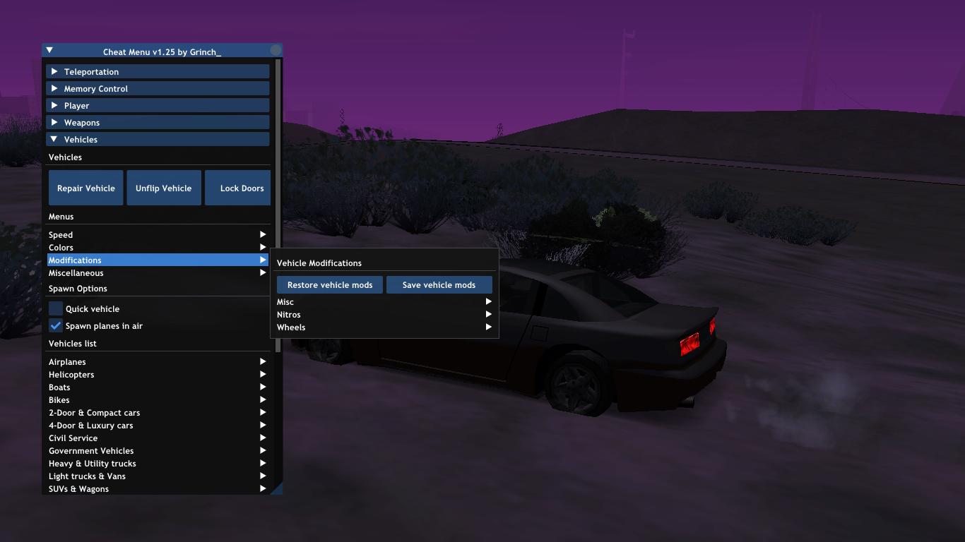 Image result for cheat menu for gta sa