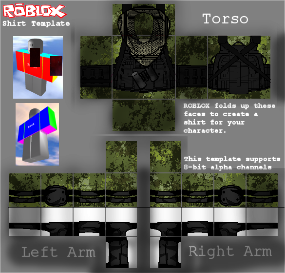 Roblox Military Shirt Template