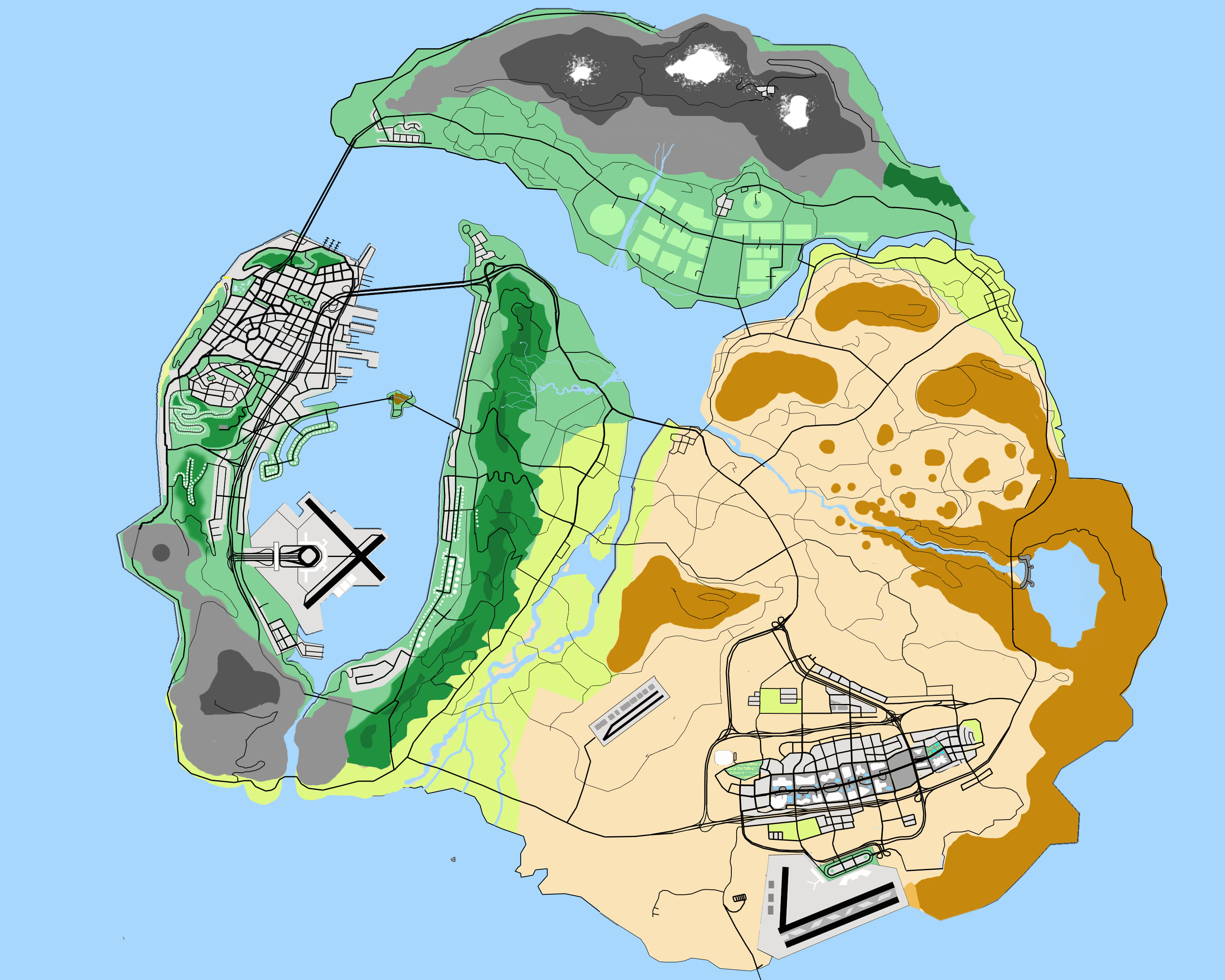 Gta Concept Map San Fierro And Las Venturas Rgta - vrogue.co