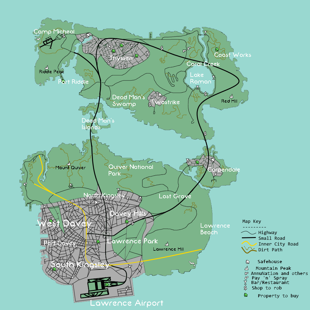 I'll draw GTA maps for you (i.e for concept threads) - Graphics ...