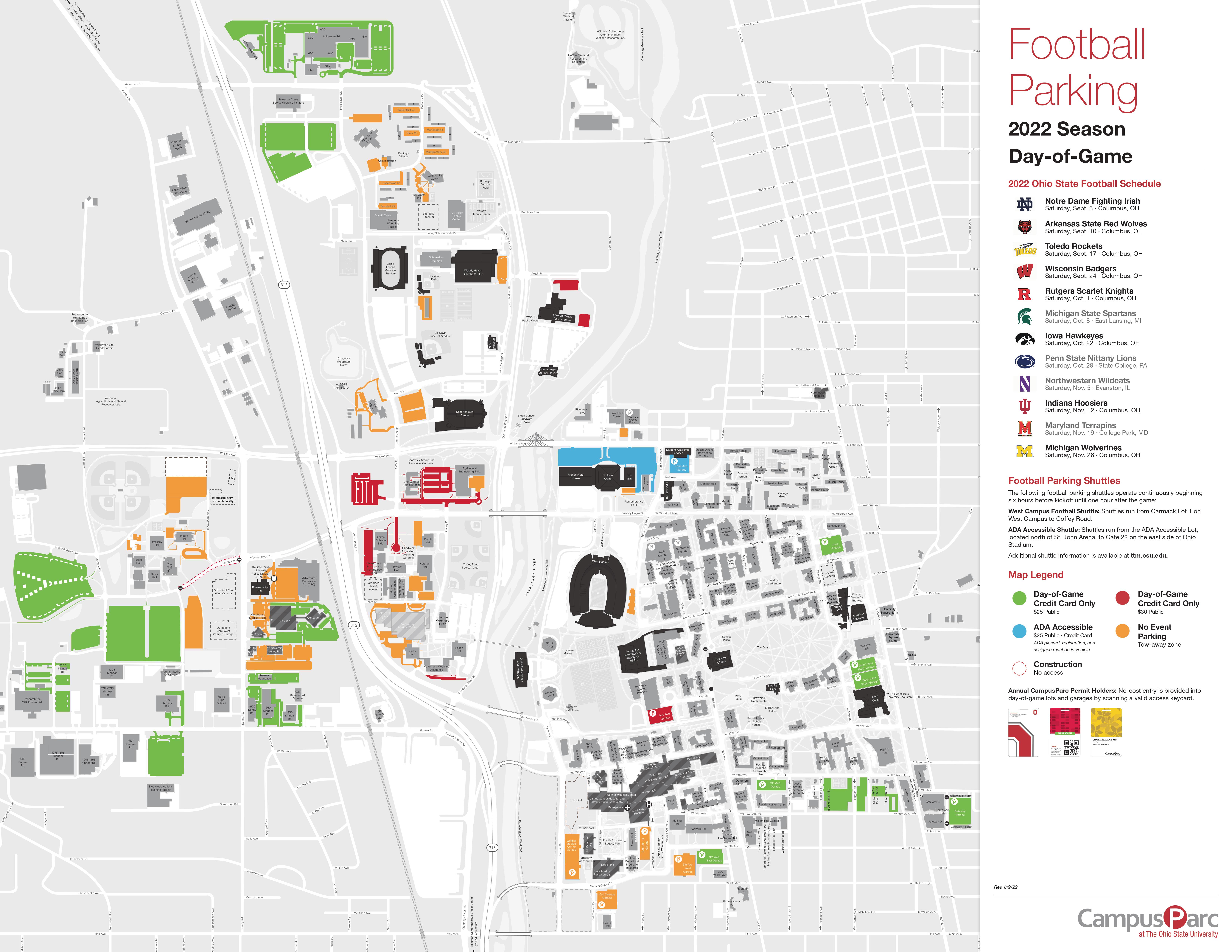 Ohio Stadium Parking Map - Lenna Nicolle