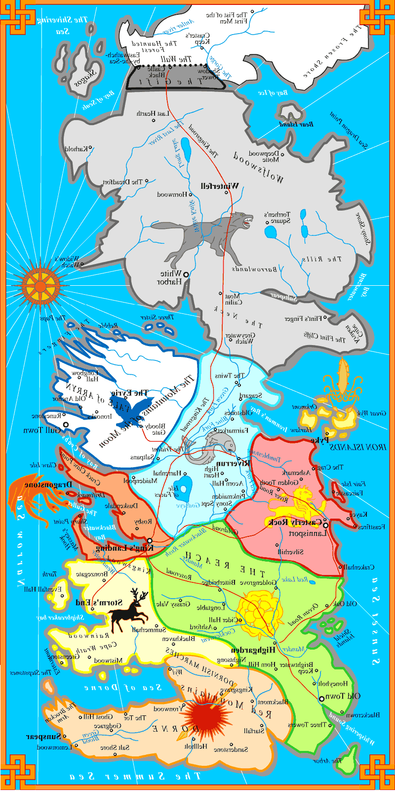 Asoiaf The Known World Map - United States Map