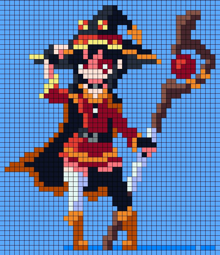 Pixel Art 32X32 Grid - lavidadefinch-comadreja