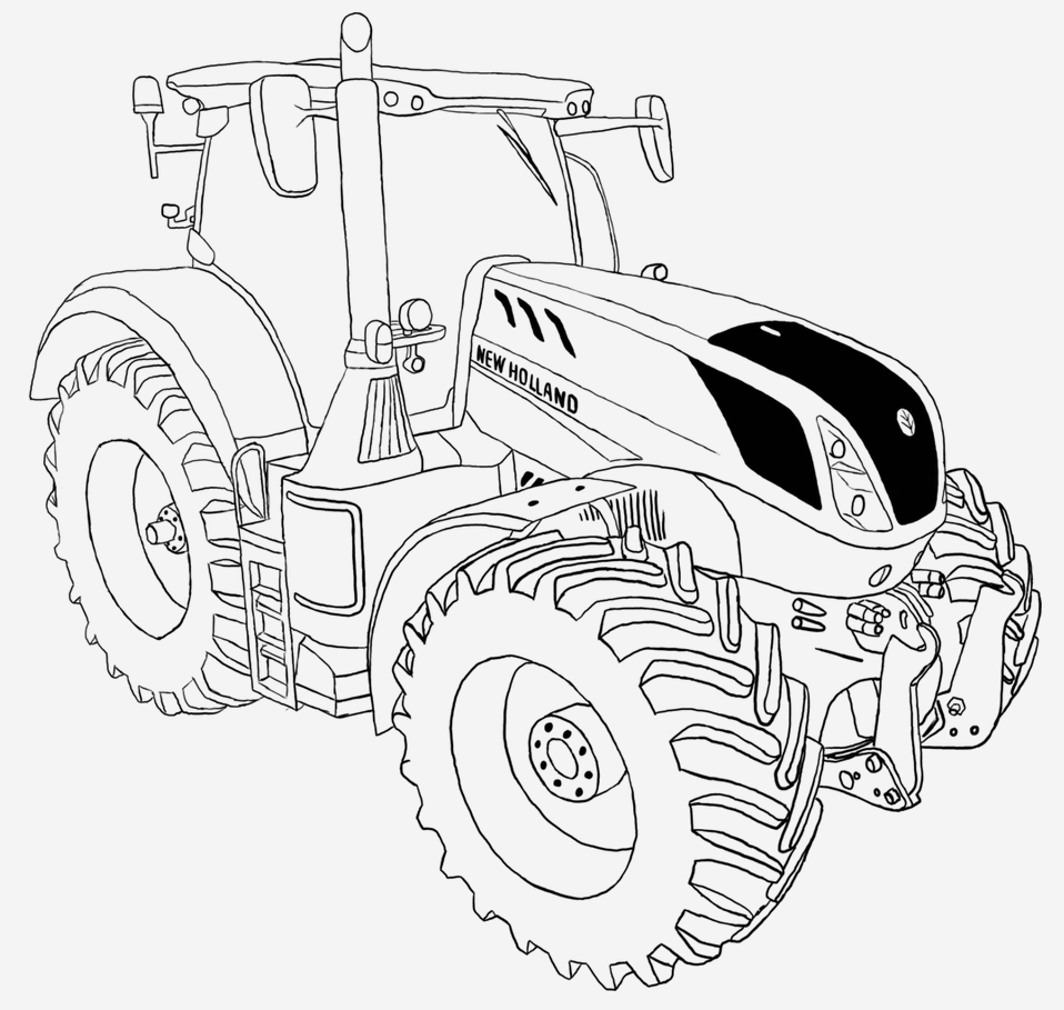 Kleurplaat Fendt Coloriage Tracteur New Holland Tractor Coloring | Porn ...